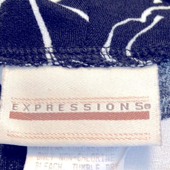 NWOT SZ M EXPRESSIONS DRESS BLACK and WHITE - Picture 5 of 6